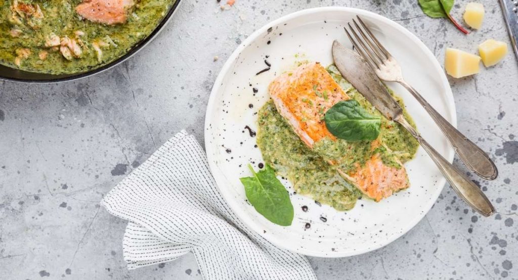 ginger salmon with cucumber lime sauce recipe