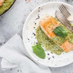 ginger salmon with cucumber lime sauce recipe