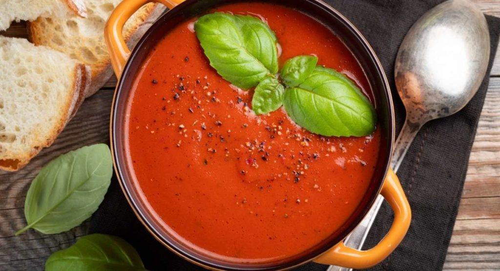 Roasted Tomato Basil Blender Soup Recipe