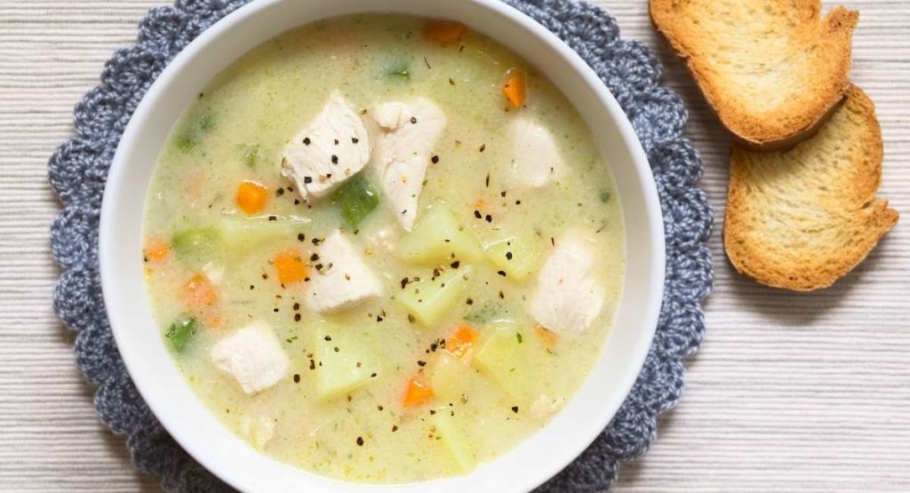 Healthy Slow Cooker and Blender Chicken Potato Soup Recipe