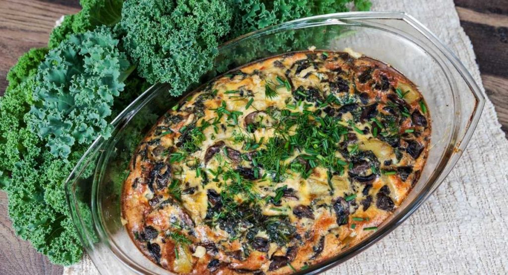 Kale and Goat Cheese Frittata